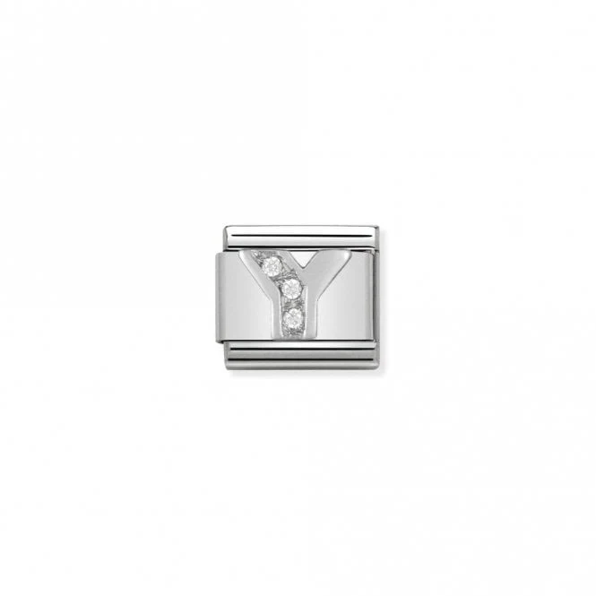 Classic Silver CZ Y Letter Charms