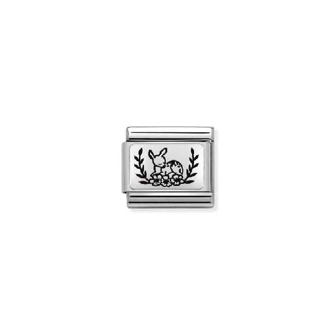 Classic Silver Fallow Deer Flowers & Nature Charms