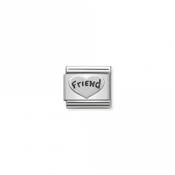 Classic Silver Friend Heart Friends & Family Charms
