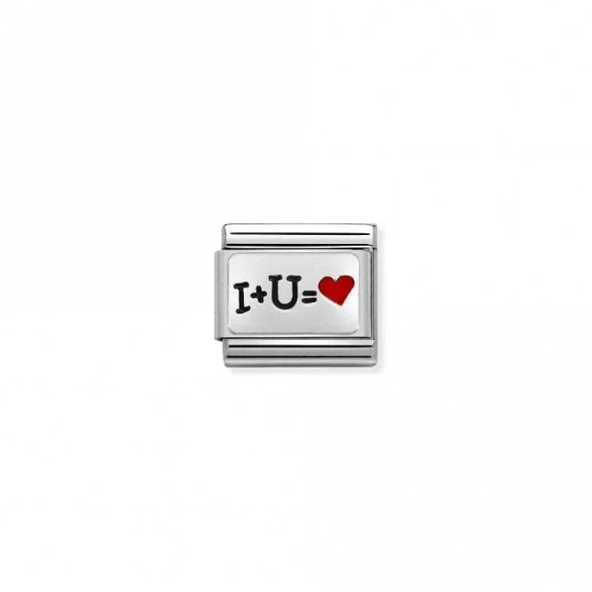 Classic Silver I and U 'HEART' Love & Hearts Charms