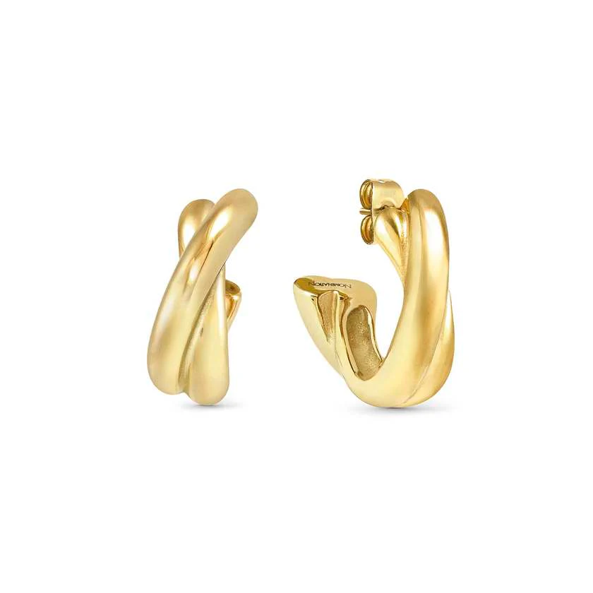 Ecclettica Intersected Earrings in Gold