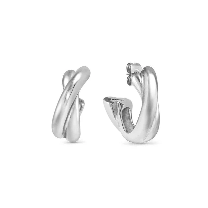 Ecclettica Intersected Earrings in Silver