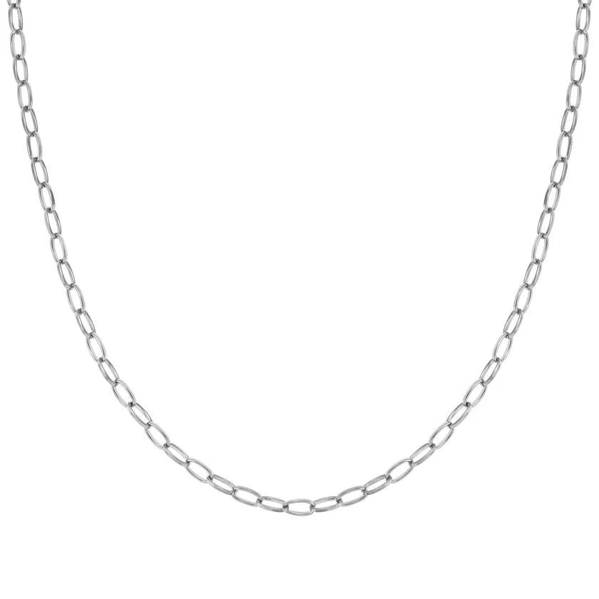 Ecclettica Long Link Necklace in Silver