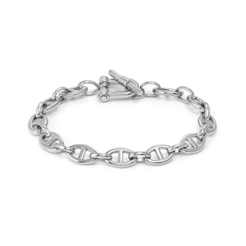 Ecclettica Navy Chain Bracelet in Silver