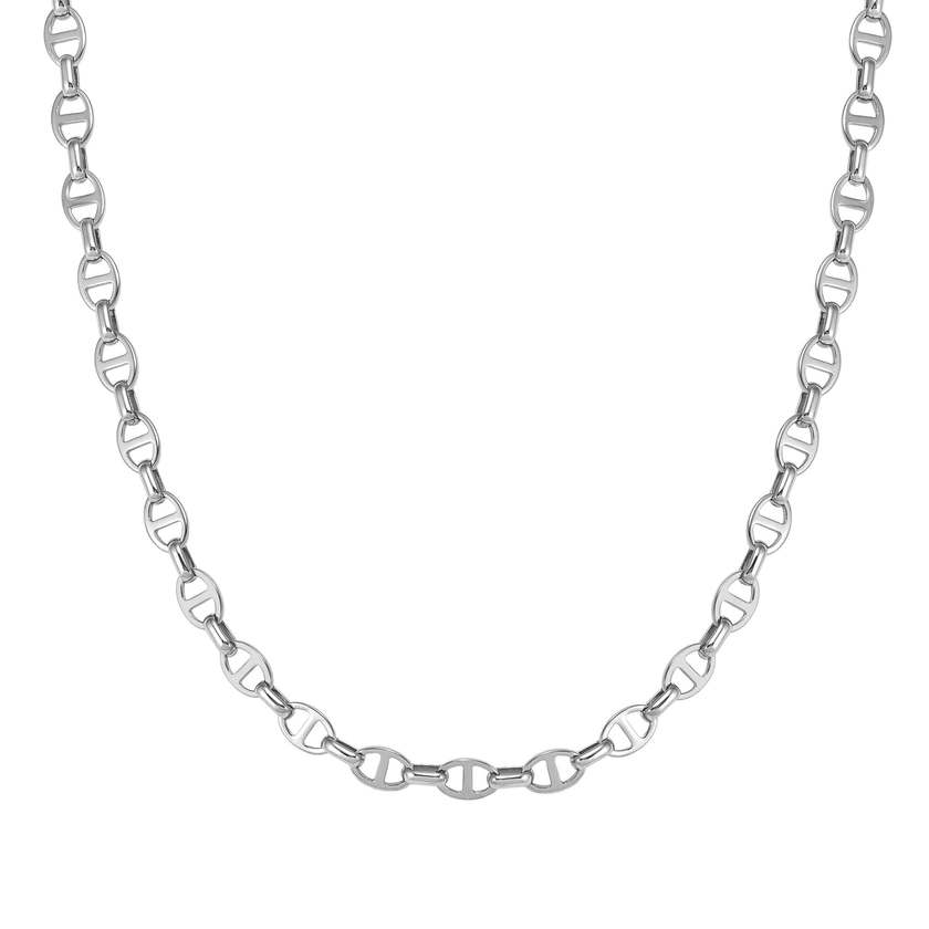 Ecclettica Navy Chain Necklace in Silver