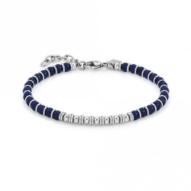 Instinct Bracelet in Steel with Blue Agate
