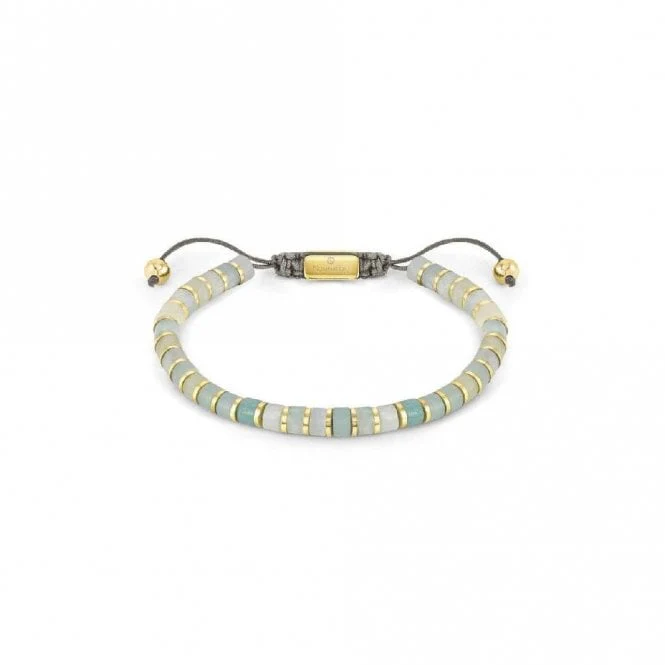Instinct Style Gold Steel & Amazonite Bracelet
