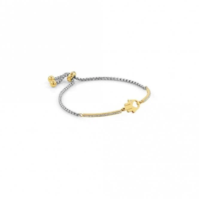Milleluci Fatima Hand Bracelet in Gold with CZ