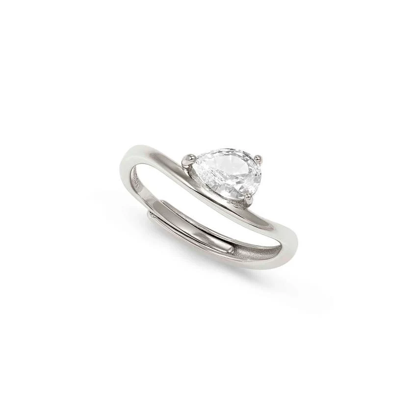 My Rebel Art Ring in Silver with Oval CZ