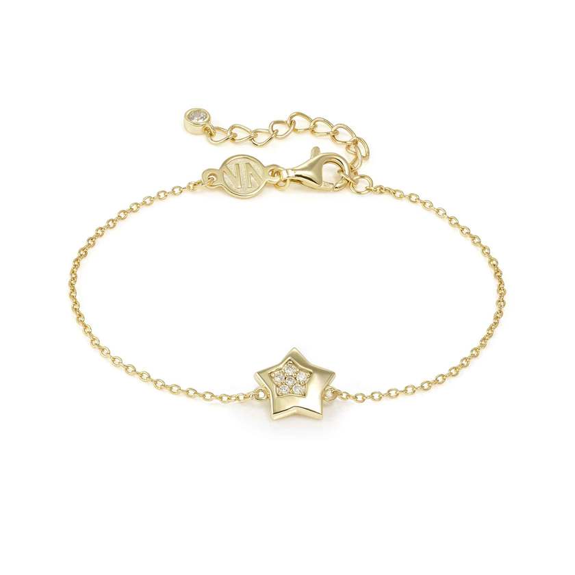 Petit Sparkle 18kt Gold Star Bracelet with CZ