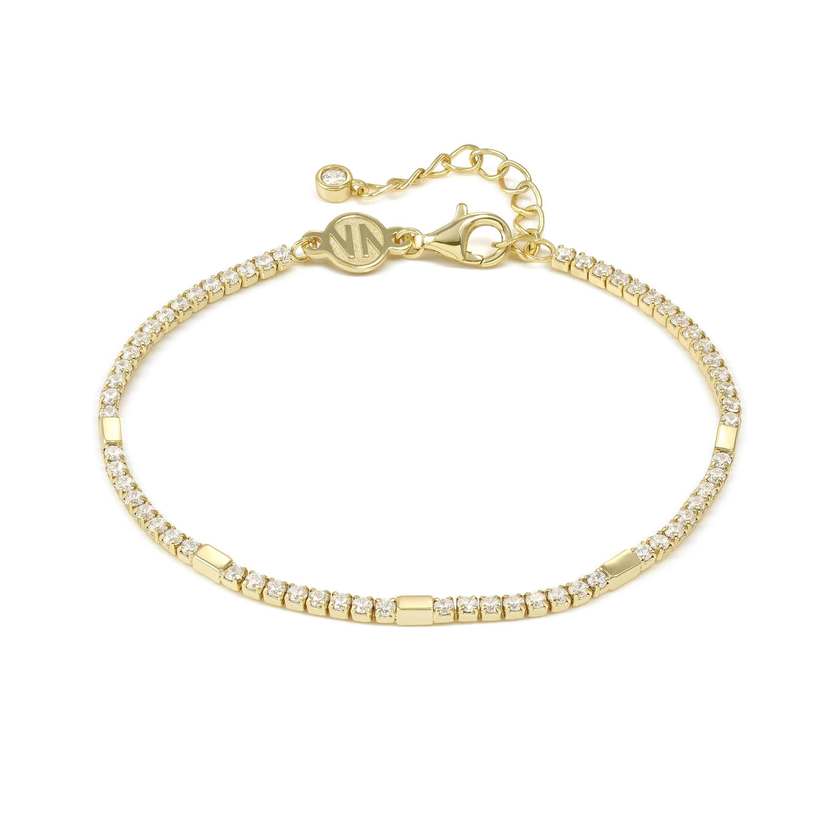Petit Sparkle 18kt Gold Tennis Bracelet with CZ