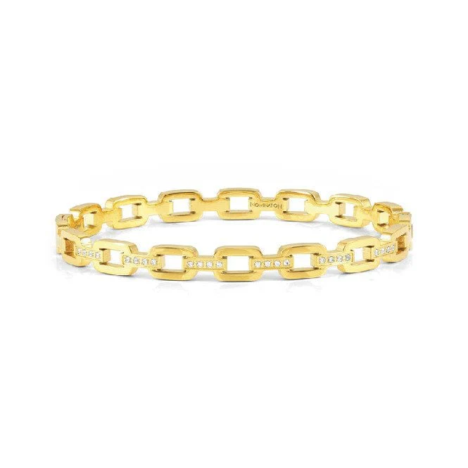 Pretty Bangles Small Chain Bracelet in Gold & CZ