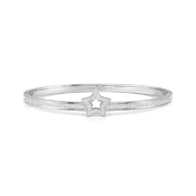 Pretty Bangles Small Star Bracelet in Silver & CZ
