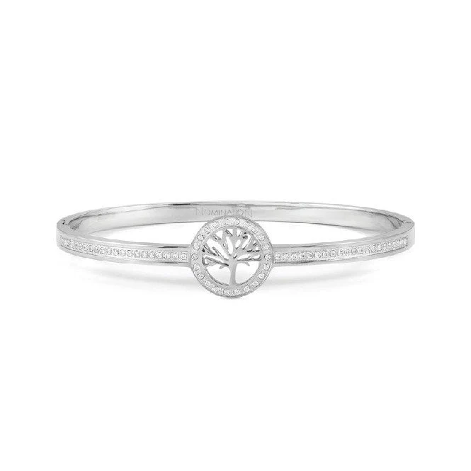 Pretty Bangles Small Tree of Life Bracelet in Silver & CZ