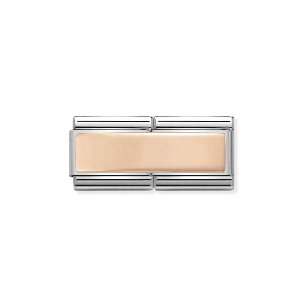 Rose Gold Engravable Double Plate Charm Bracelet - Image 2