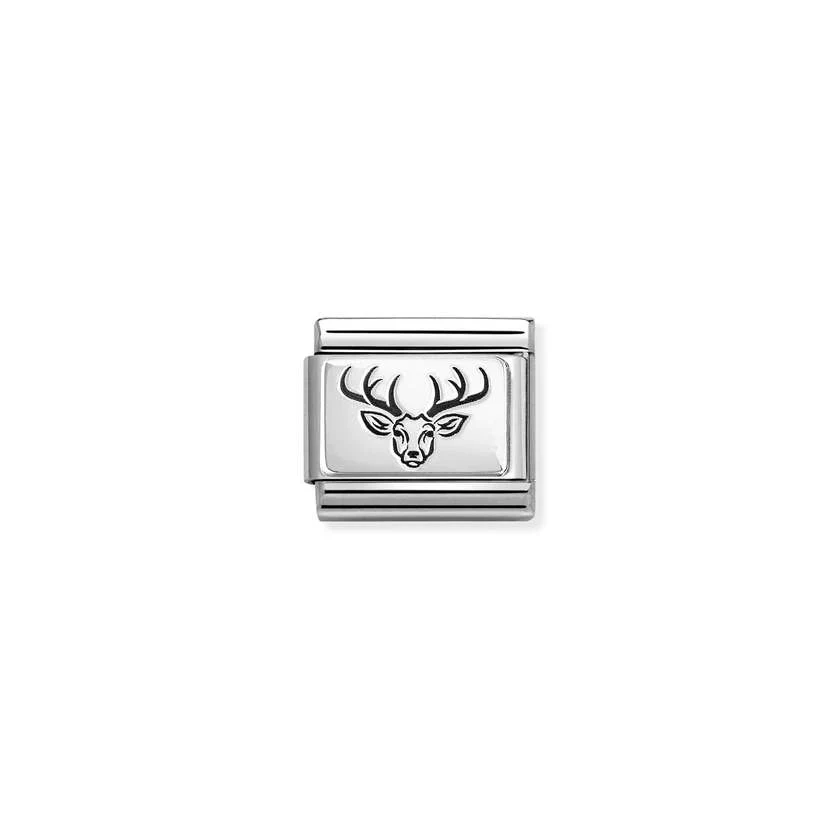 Classic Silver Stag's Head Animals & Pets Charms
