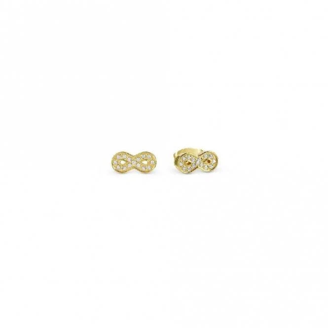 Soffio D'amore Infinite Earrings in Gold with CZ