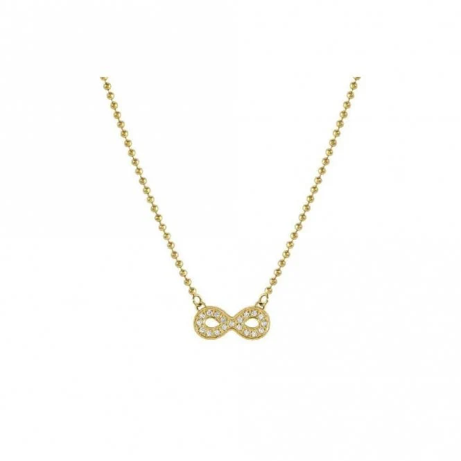 Soffio D'amore Infinite Necklace in Gold with CZ