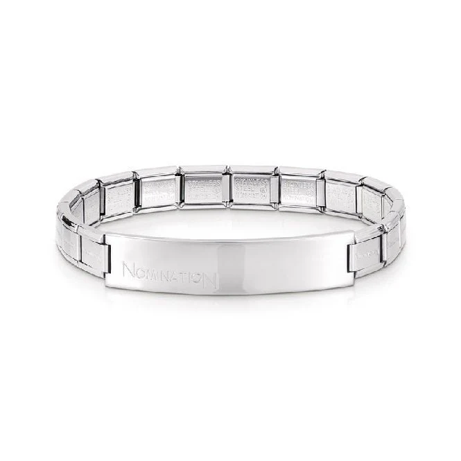 Trendsetter Silver Steel Engravable Bracelet