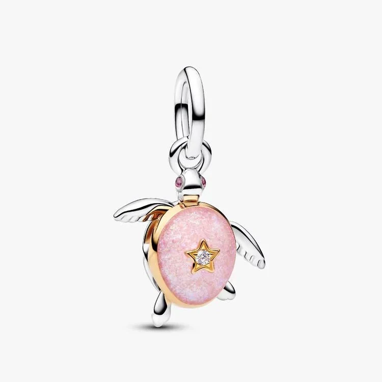 2026 Pink Sea Turtle Lab-grown Diamond Dangle Charms