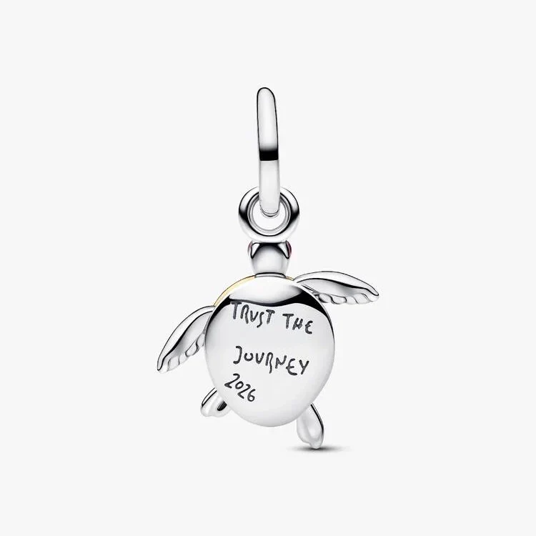 2026 Pink Sea Turtle Lab-grown Diamond Dangle Charms - Image 2