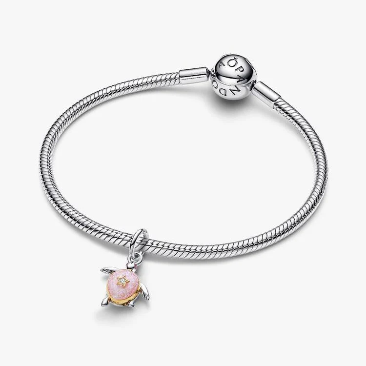 2026 Pink Sea Turtle Lab-grown Diamond Dangle Charms - Image 4