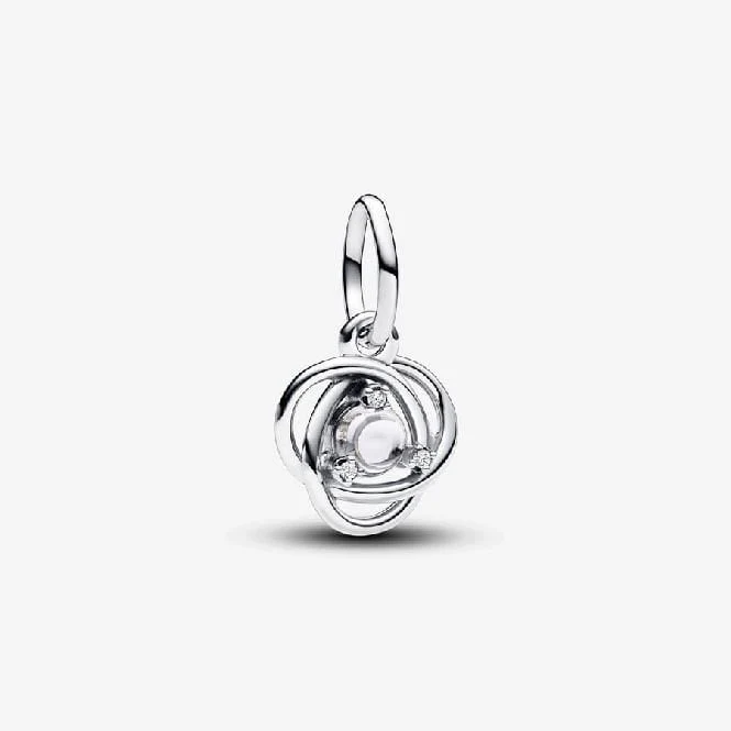 April Birthstone Eternity Circle Dangle Charms