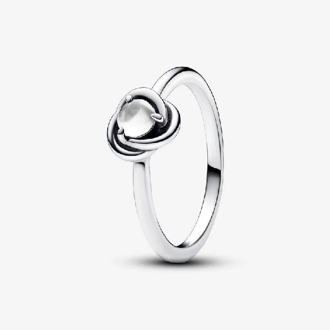April Birthstone Eternity Circle Ring, Size 54
