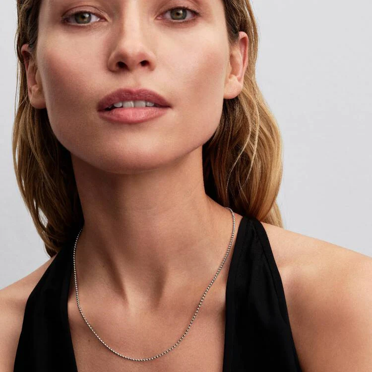Ball Chain Necklace, 50cm - Image 4