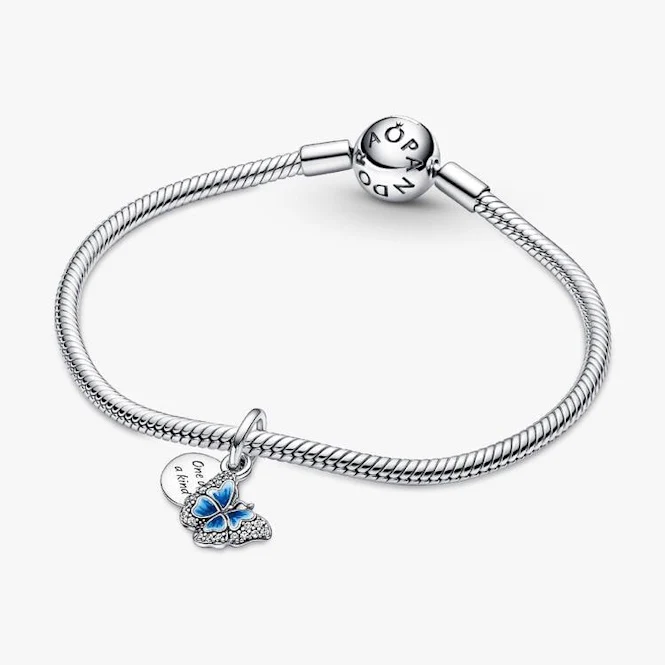 Blue Butterfly One of A Kind Double Dangle Charms - Image 6
