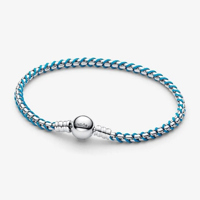 Blue Cord Box Chain Bracelet, 20cm