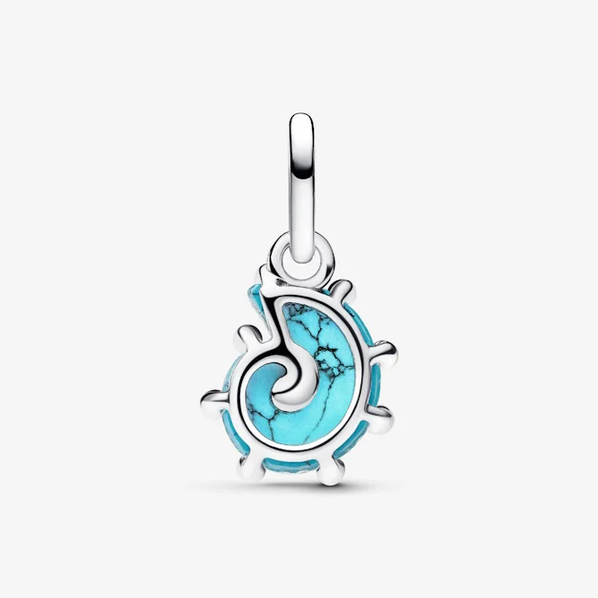 Blue Murano Glass Sea Snail Dangle Charms - Image 2