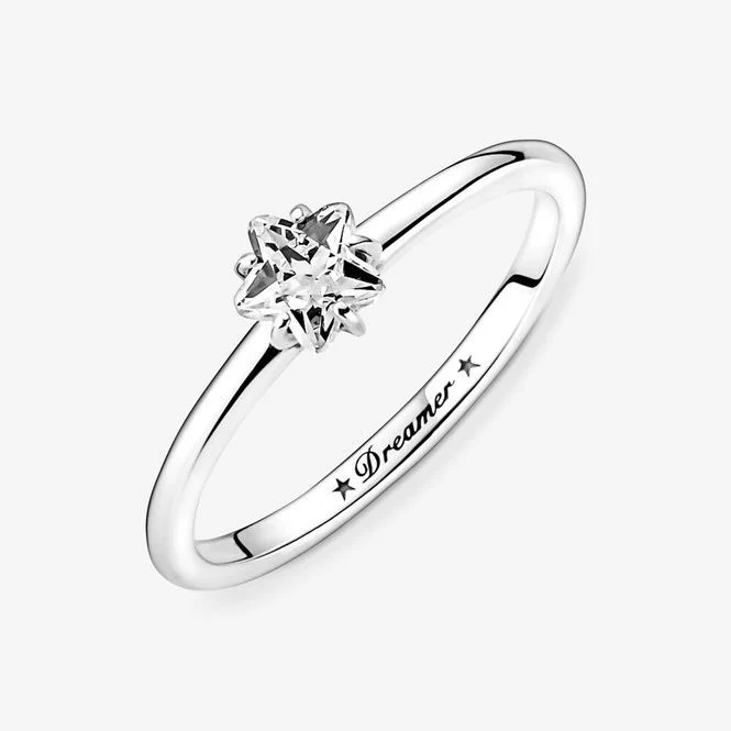 Celestial Sparkling Star Solitaire Ring, Size 48 - Image 2