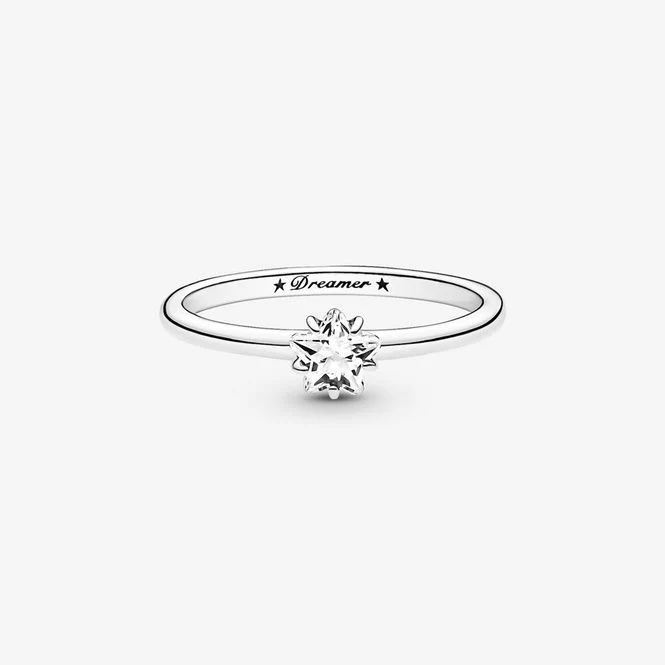 Celestial Sparkling Star Solitaire Ring, Size 48 - Image 4