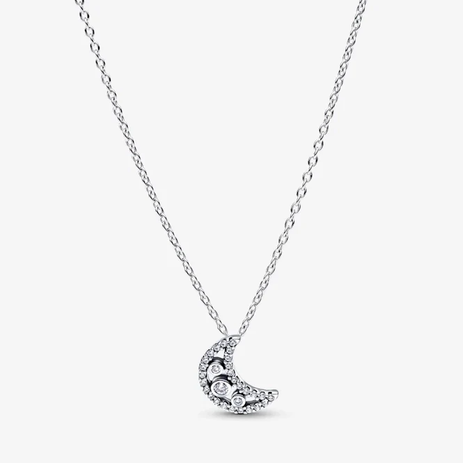 Crescent Moon Pendant Necklace, 50cm