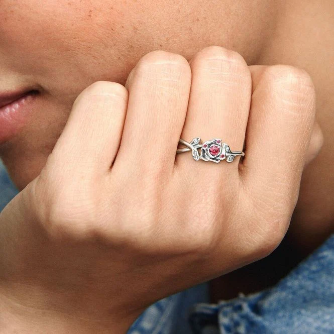 Disney Beauty and the Beast Rose Ring, Size 50 - Image 3