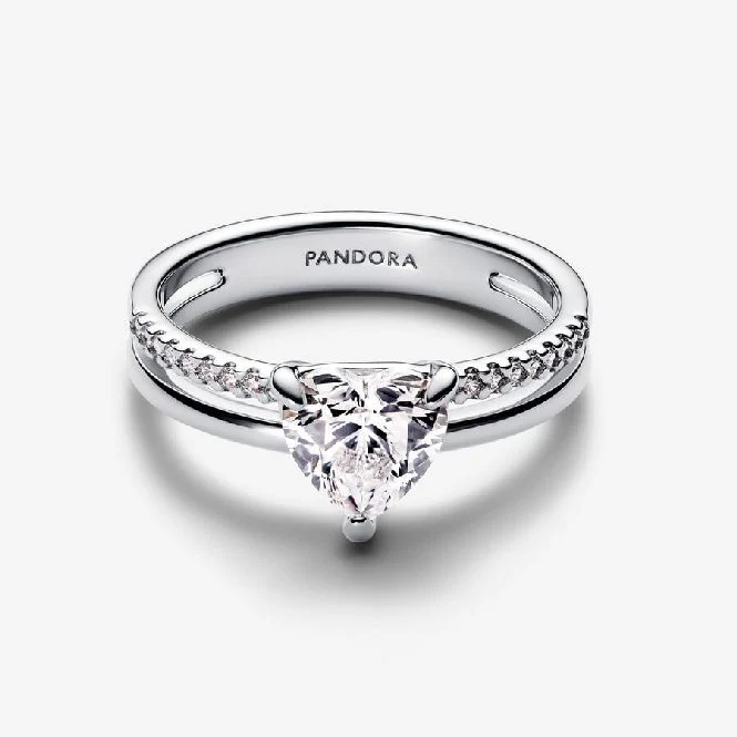 Double Band Heart Ring, Size 50 - Image 2