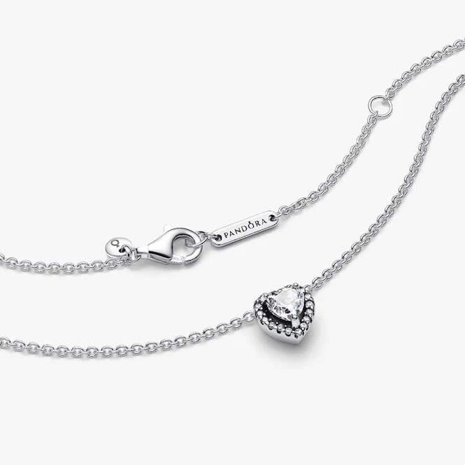 Elevated Heart Necklace, 45cm - Image 3