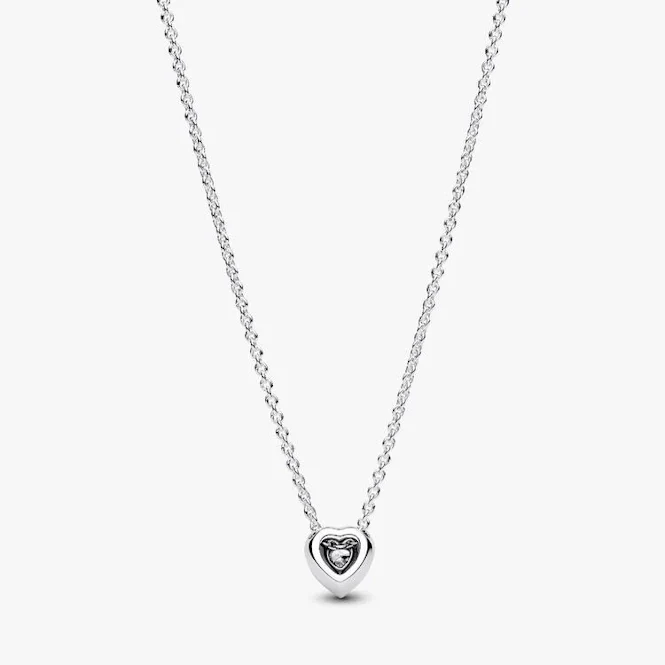 Elevated Heart Necklace, 45cm - Image 4