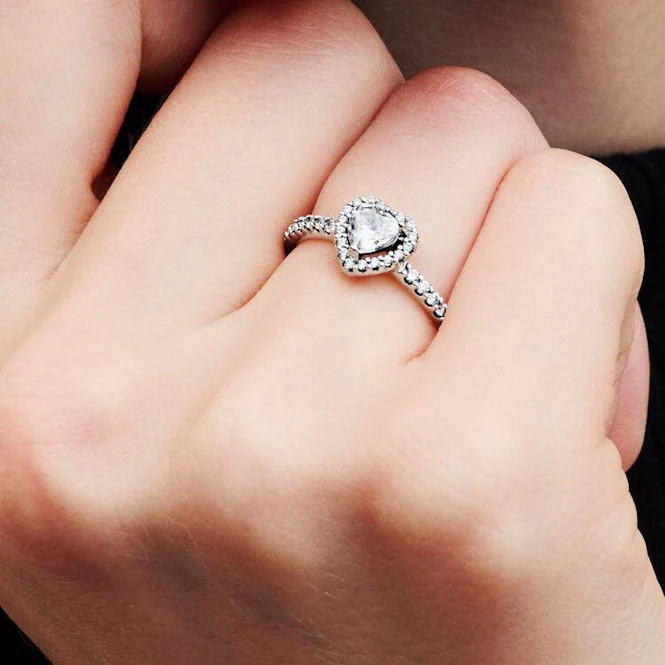 Elevated Heart Ring, Size 48 - Image 3