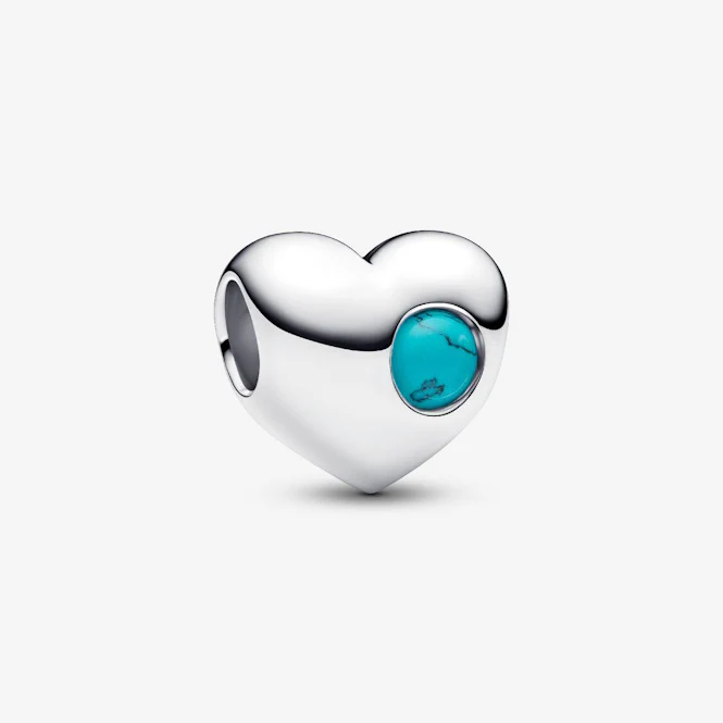 Engravable December Birthstone Heart Charms