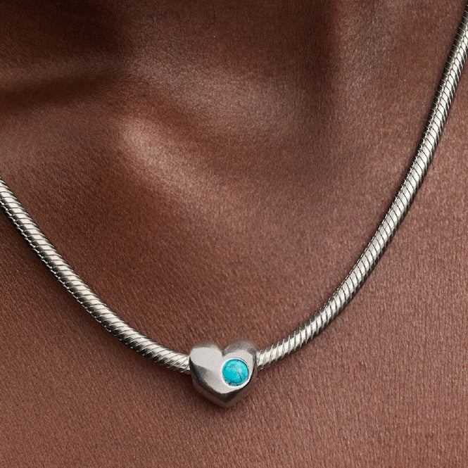 Engravable December Birthstone Heart Charms - Image 3