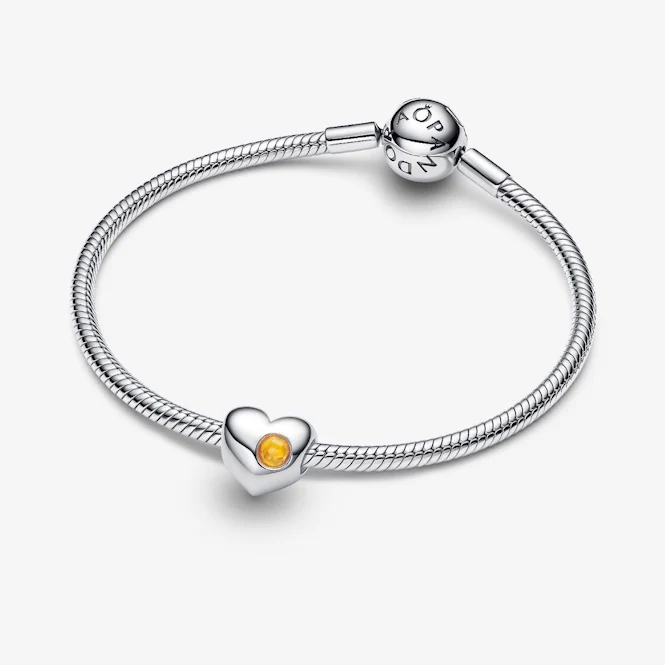 Engravable November Birthstone Heart Charms - Image 2