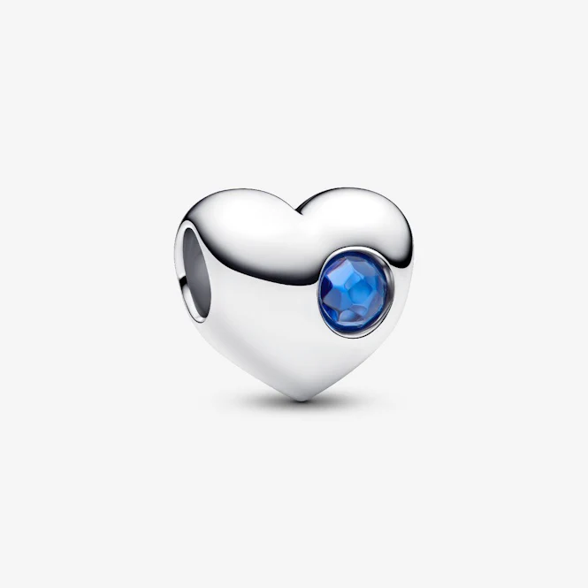 Engravable September Birthstone Heart Charms