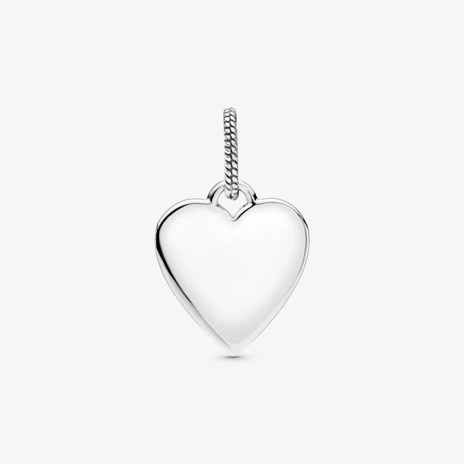 Engravable Silver Heart Tag Pendant - Image 2