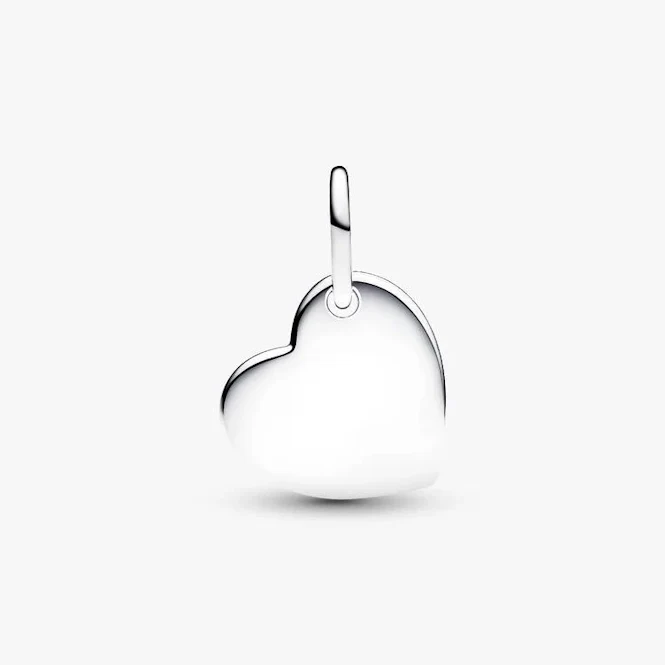 February Birthstone Engravable Heart Dangle Charms - Image 2