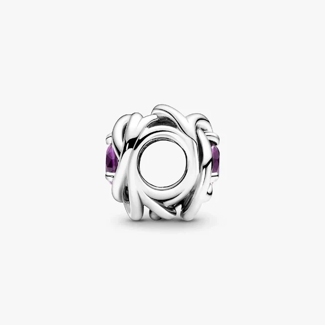 February Birthstone Eternity Circle Charms - Image 2