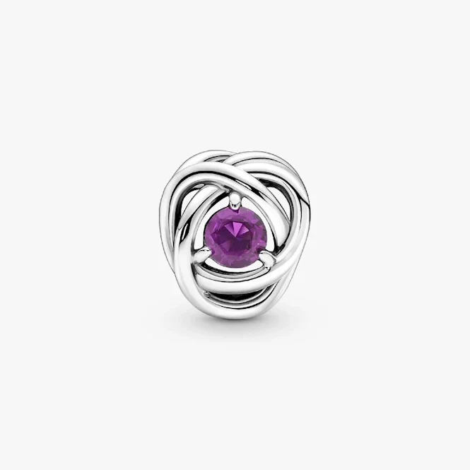 February Birthstone Eternity Circle Charms - Image 3