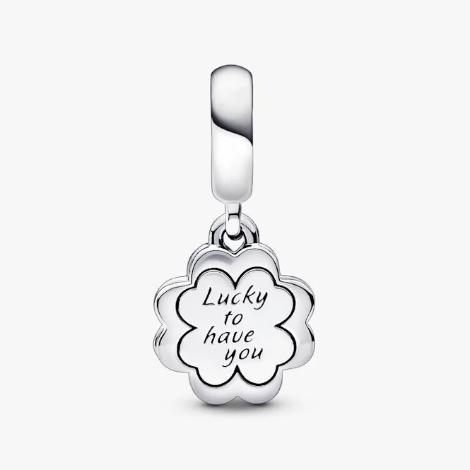 Four-Leaf Clover Friendship Double Dangle Charms - Image 2