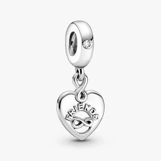 Friends Forever Heart Dangle Charms